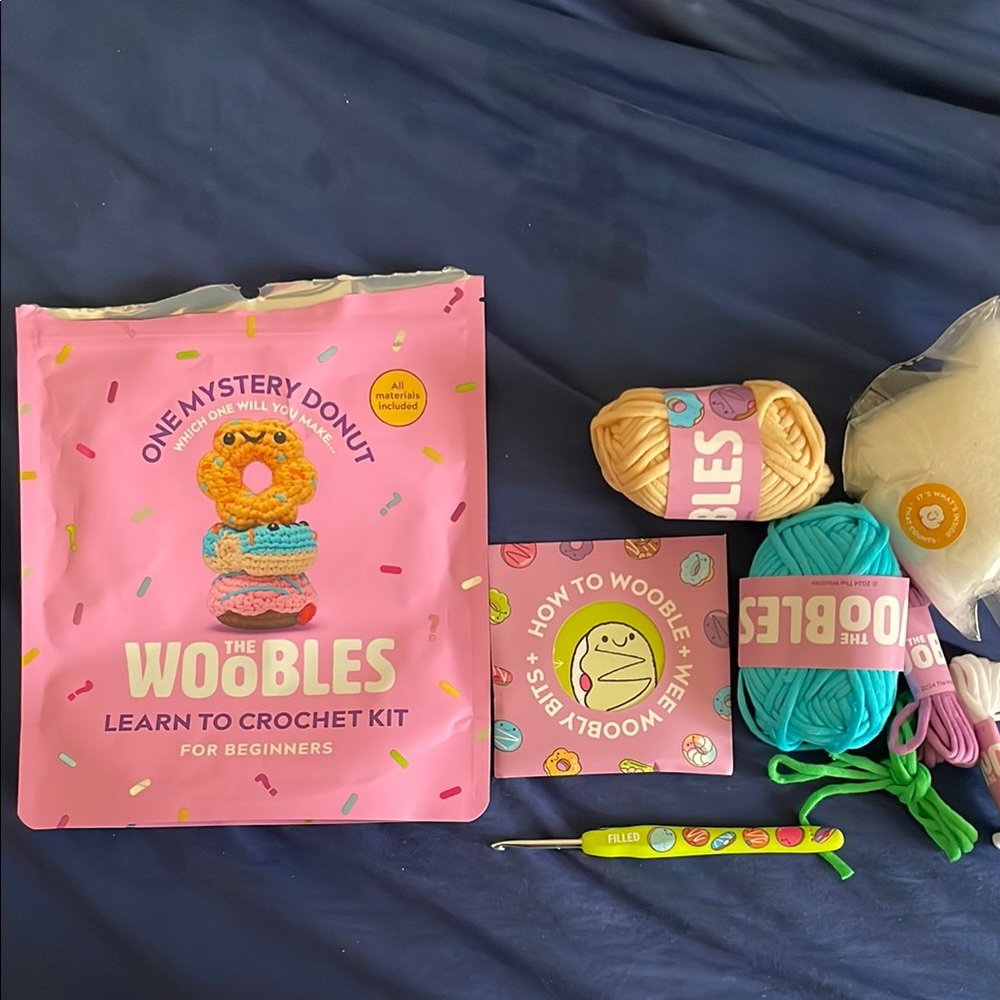 The Woobles Crochet Kit Mystery Donut Filled